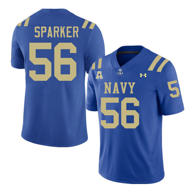 Navy Midshipmen #56 MarcAnthony Parker College Football Jerseys,Apparels Stitched-Royal